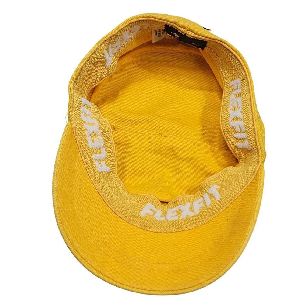 Kangol Army Cap Kids KS/KM Yellow Cotton Flexfit Cadet Hat Streetwear Skater